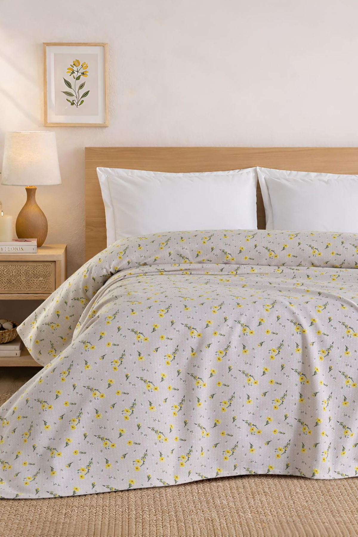 Çift Kişilik %100 Pamuk Pike | Papatya