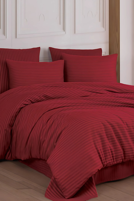 %100 Pamuk Çift Kişilik Nevresim Takımı | Kırmızı