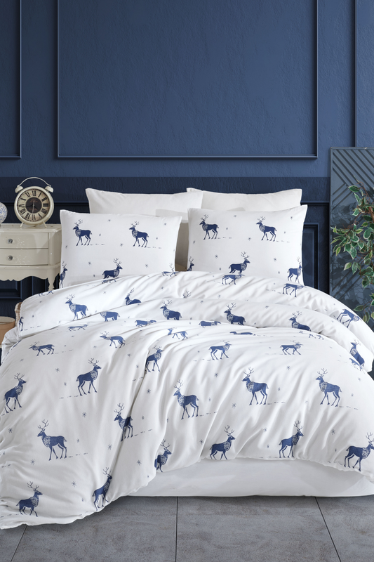 Lastikli Çarşaflı Nevresim Takımı | Geyik