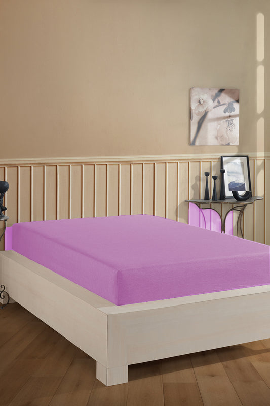 Çift Kişilik Lastikli Çarşaf Mürdüm Renk