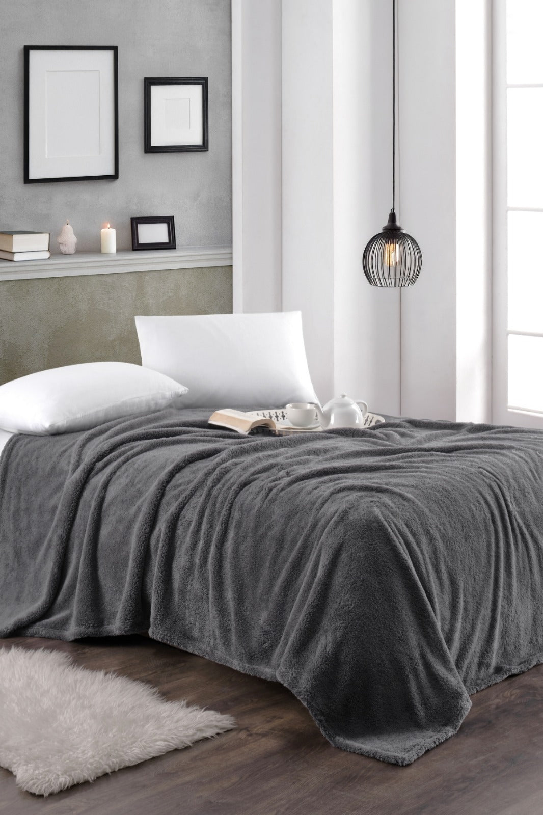 Çift Kişilik Welsoft Battaniye | Antrasit