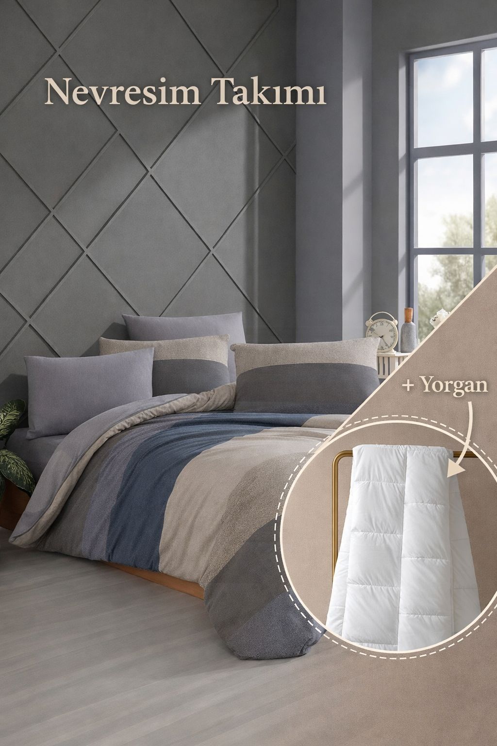 Çift Kişilik Nevresim Takımı Ve Yorgan Seti | Vizyon Yorgan Seti