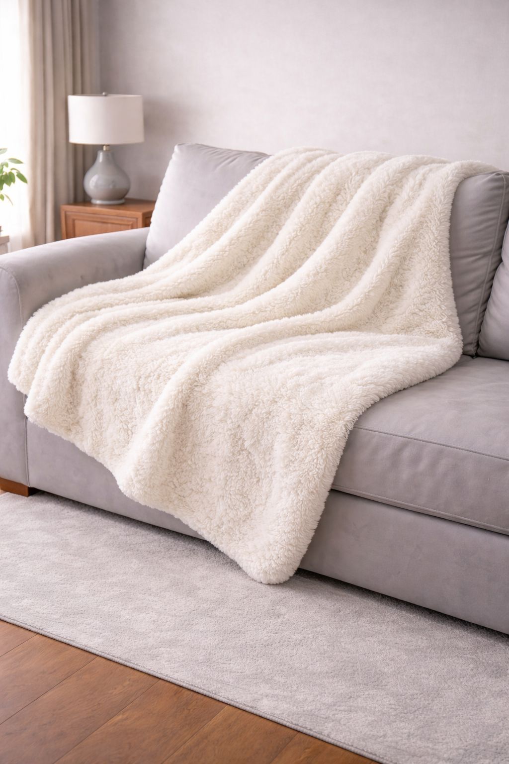 Welsoft Peluş Battaniye 180x210 cm Krem