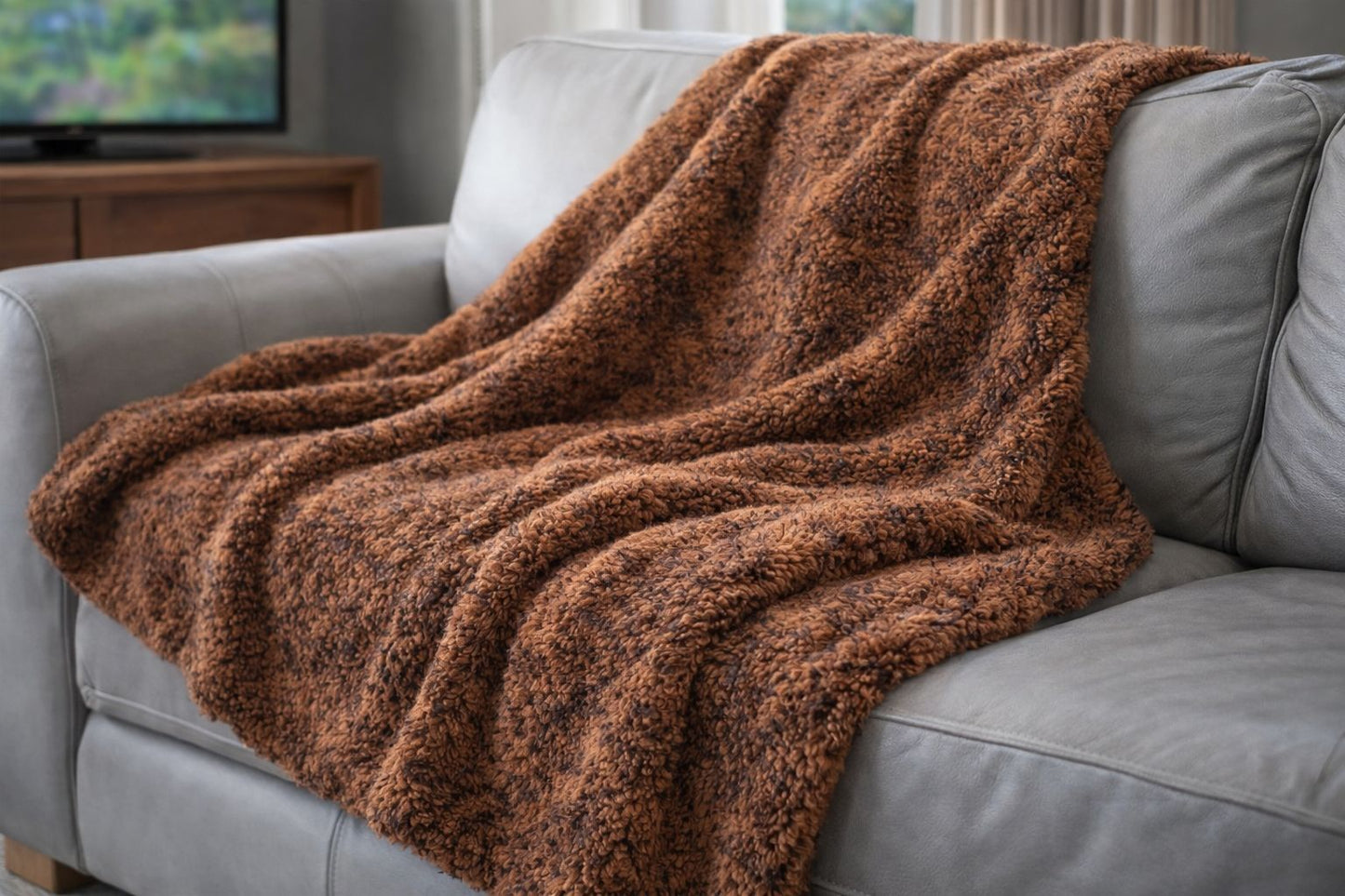 Welsoft Peluş Battaniye 180x210 cm Kahve