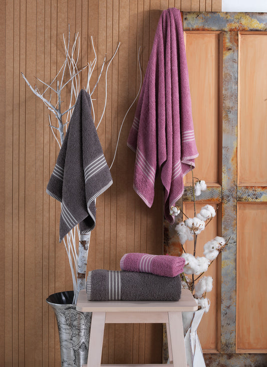 Oscar - Mürdüm / Antrasit Havlu Hamam Seti