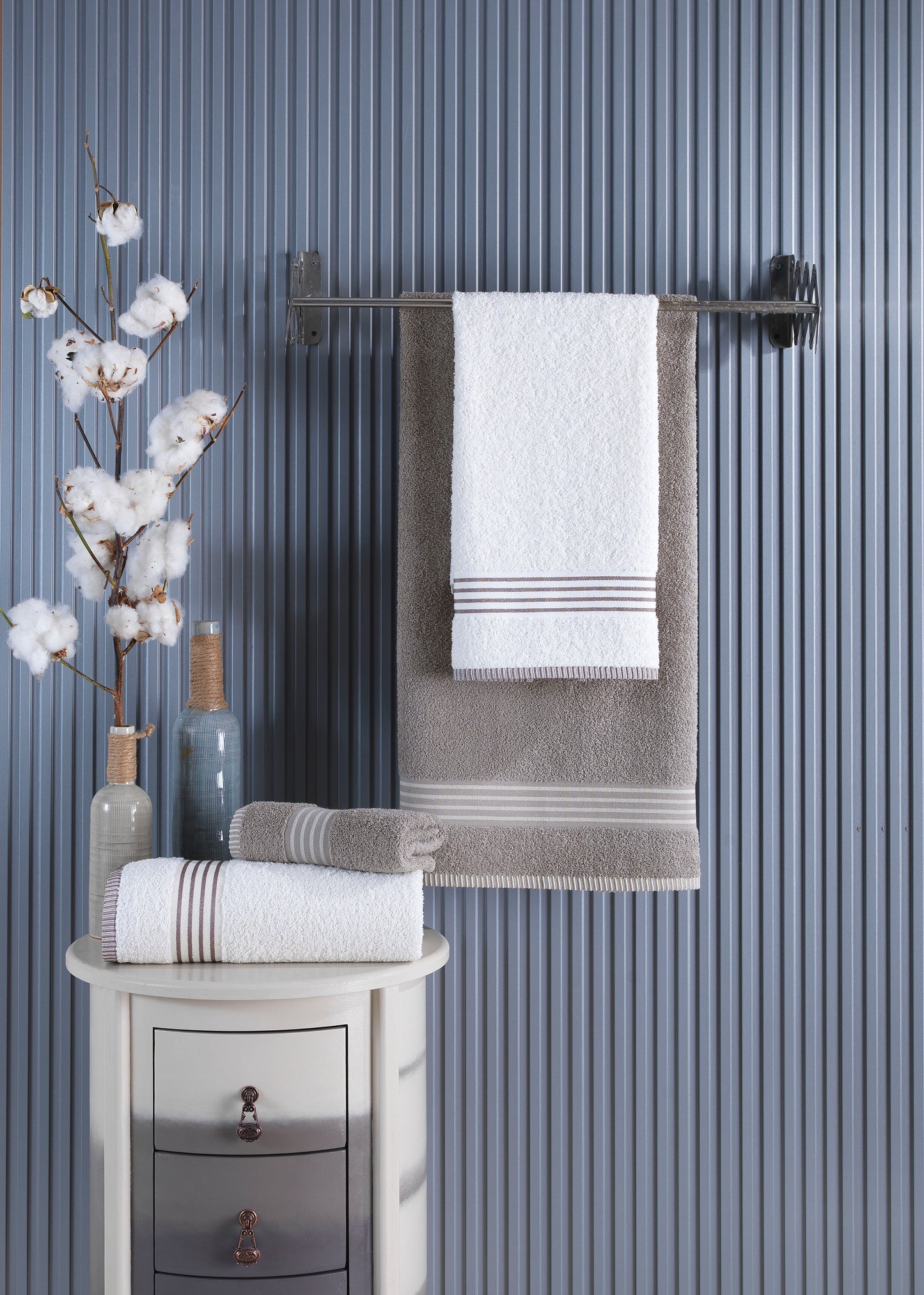 Oscar - Taş/Krem Havlu Hamam Seti