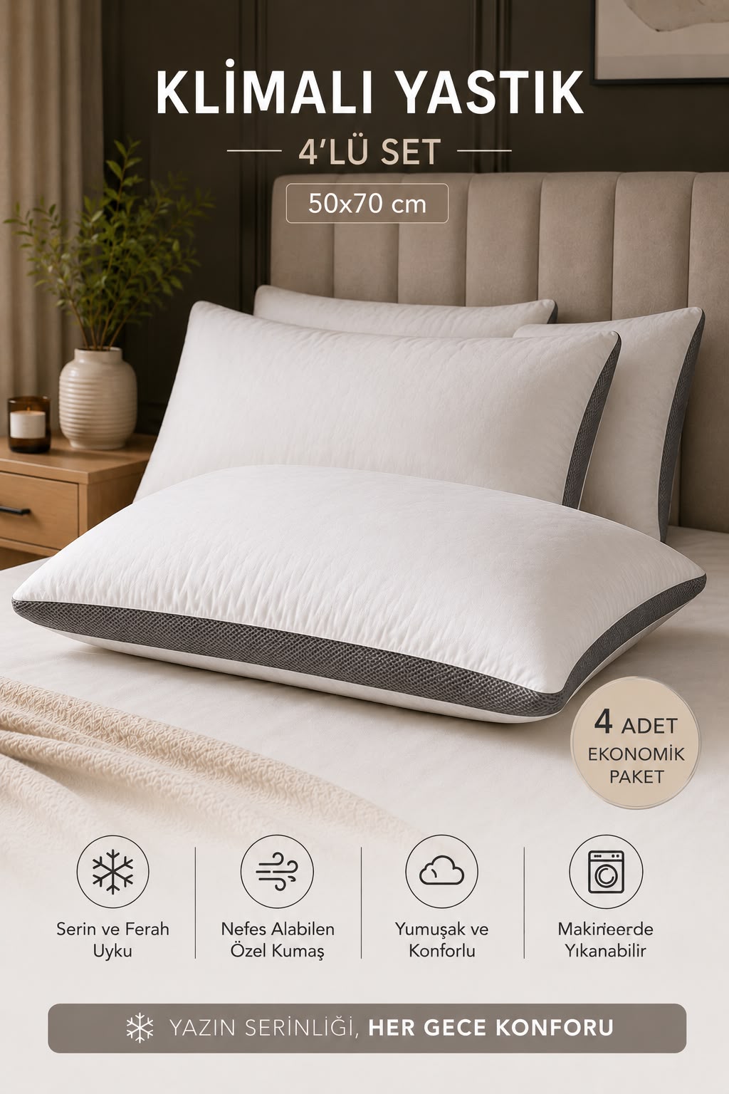 4'lü Klimalı Yastık