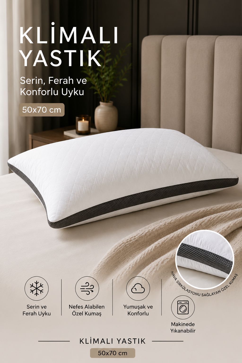 2'li Klimalı Yastık