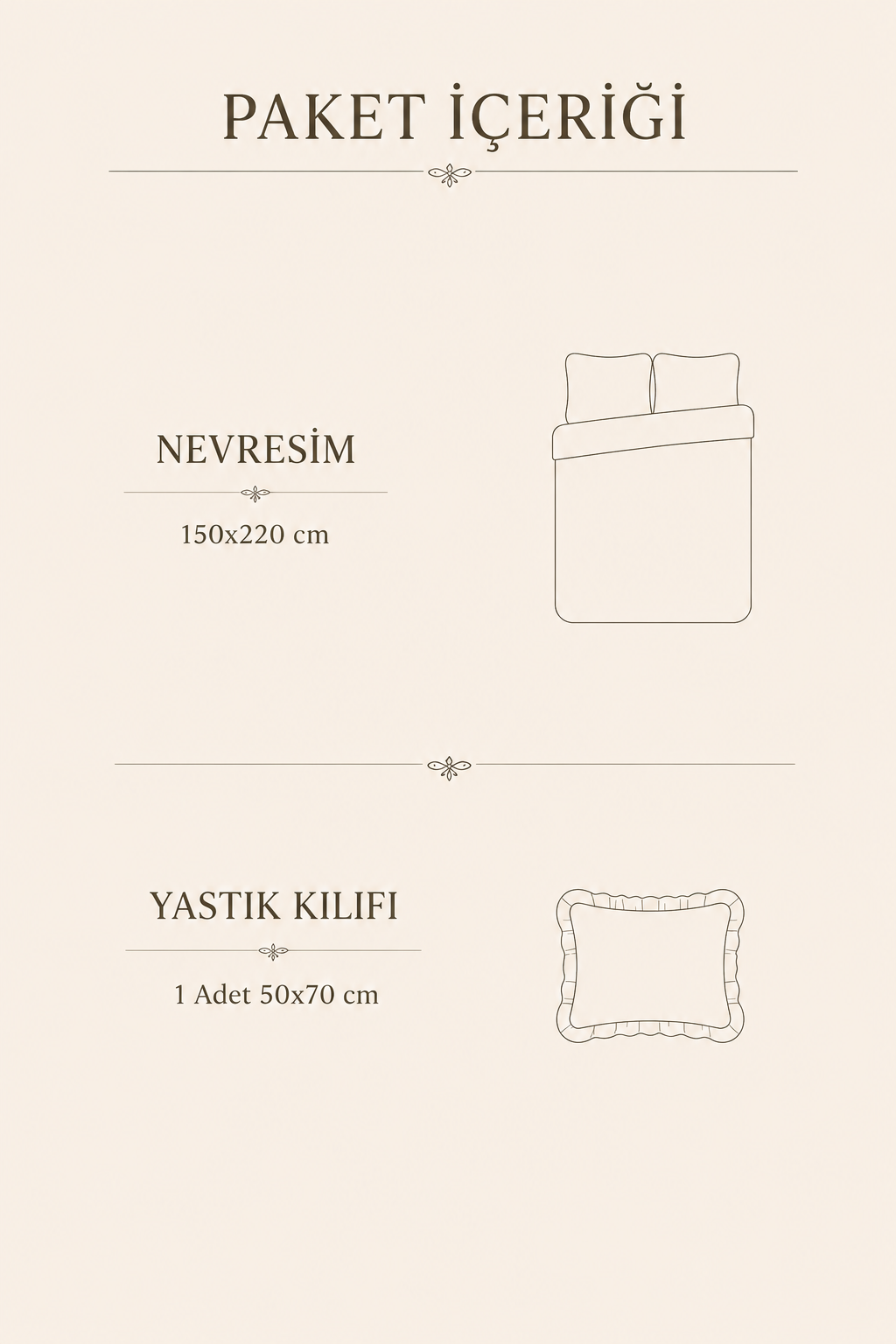 Tek Kişilik Nevresim Seti | Fırfırlı Full Bej