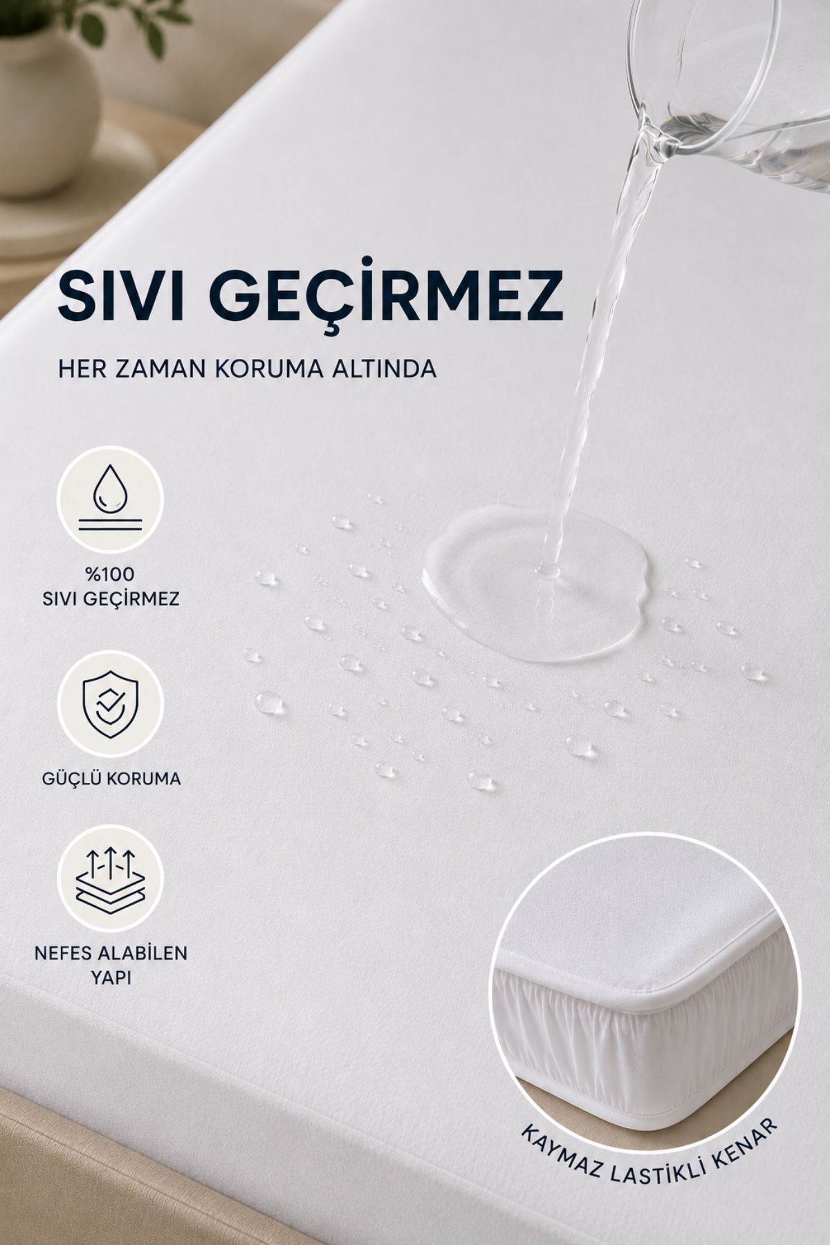 Sıvı Geçirmez Micro Fitted Yatak Alezi