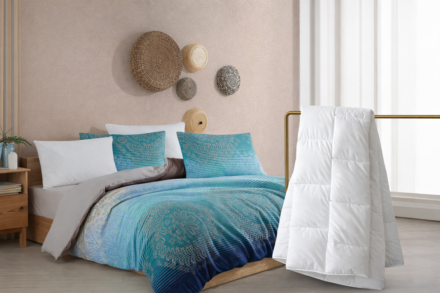 Nevresim Takımı + Yorgan Seti  | Okyanus Model + Micro Yorgan