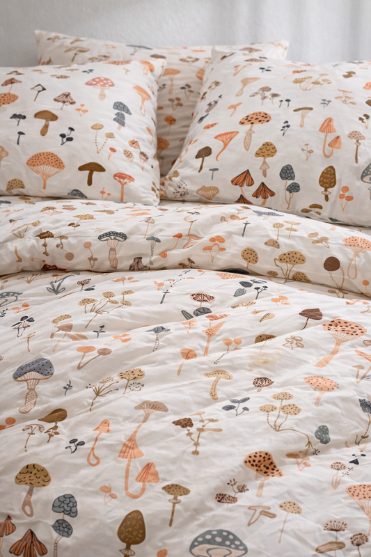 Lastikli Çarşaflı Nevresim Takımı | Mantar