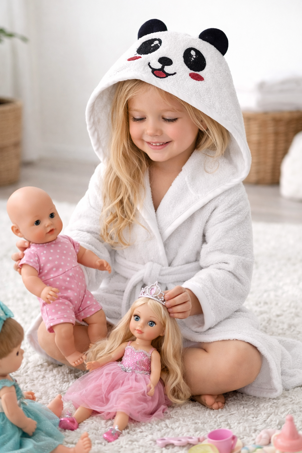 Panda Çocuk Bornozu