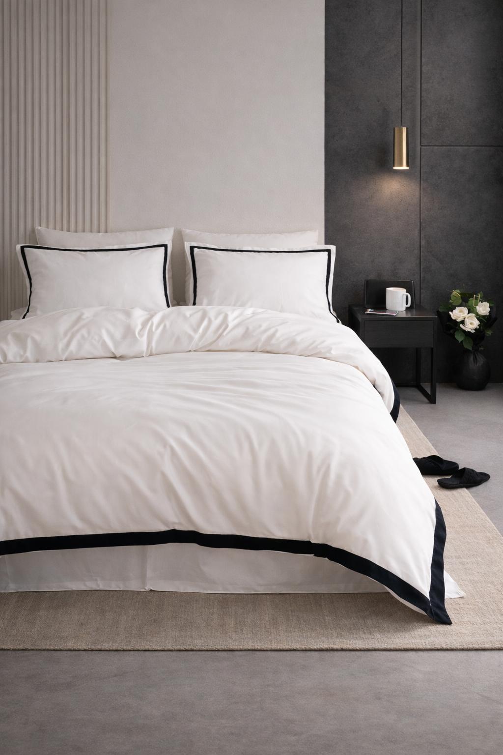 Çift Kişilik Premium Nevresim Takımı Lastikli Çarşaflı | Çerçeve Model