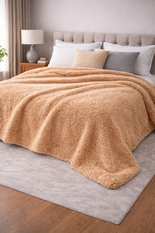 Welsoft Peluş Battaniye 180x210 cm Turuncu