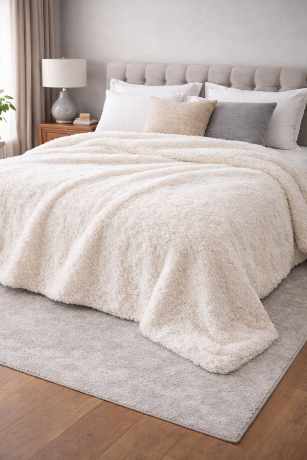 Welsoft Peluş Battaniye 180x210 cm Krem