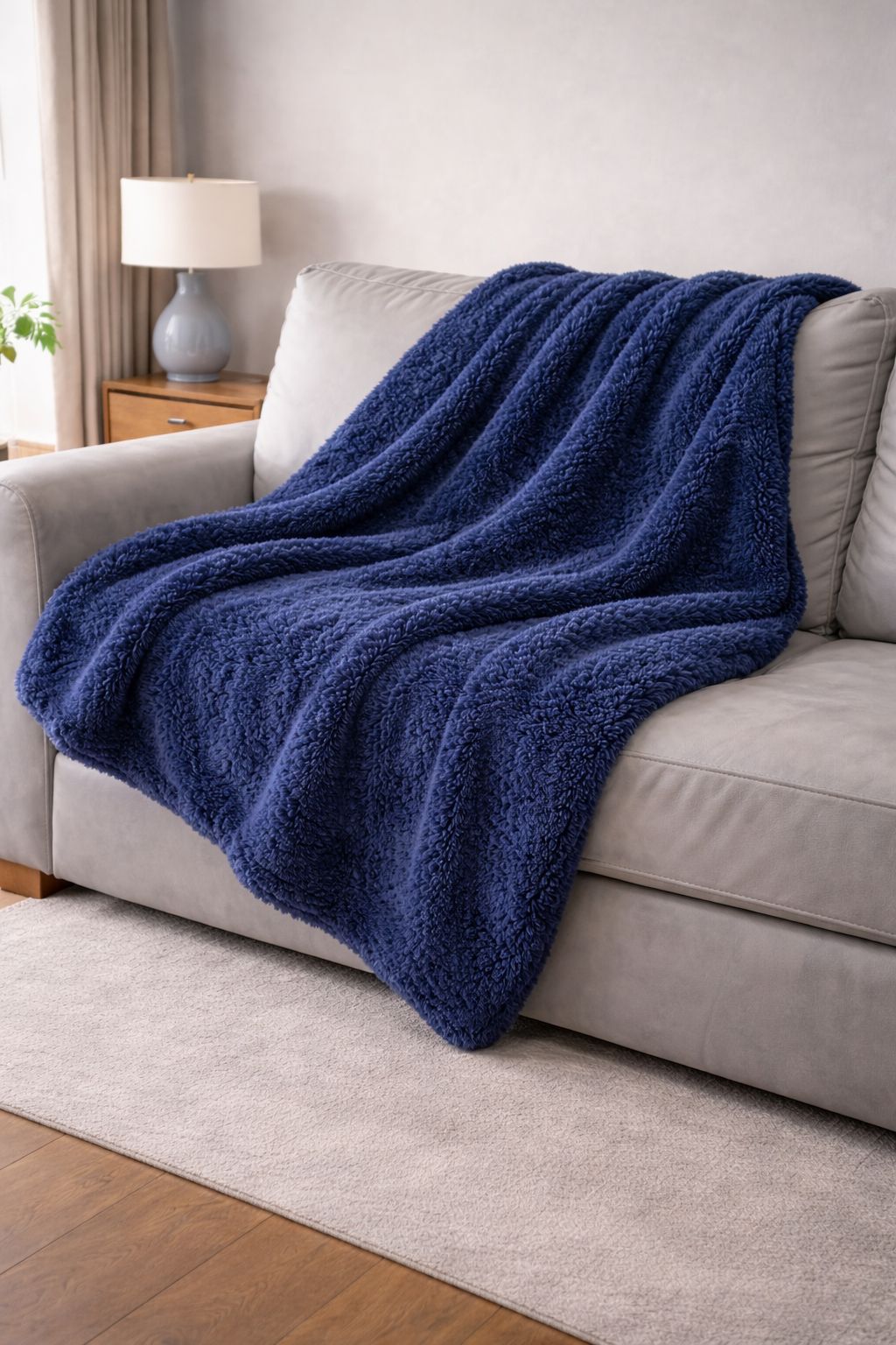 Welsoft Peluş Battaniye 180x210 cm Lacivert