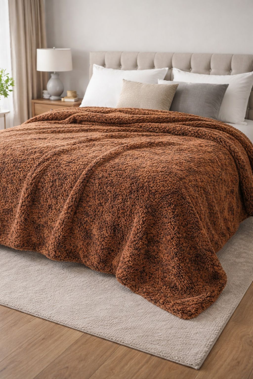 Welsoft Peluş Battaniye 180x210 cm Kahve