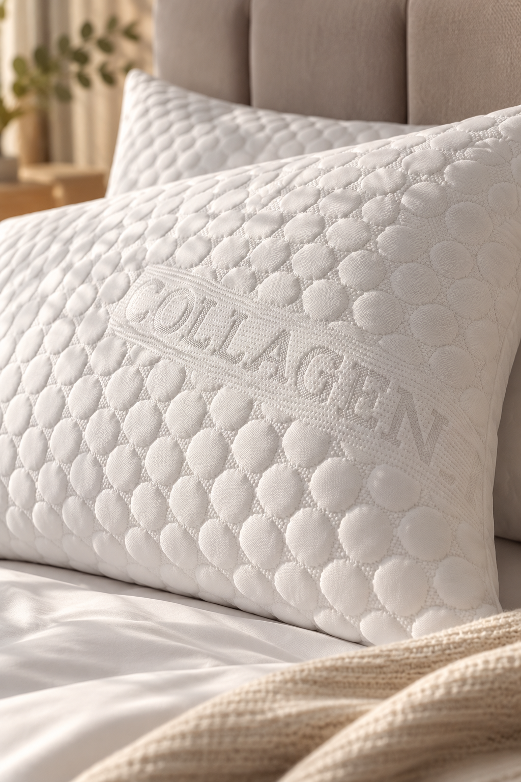 Collagen Beauty Pillow yakın çekim kumaş detayı