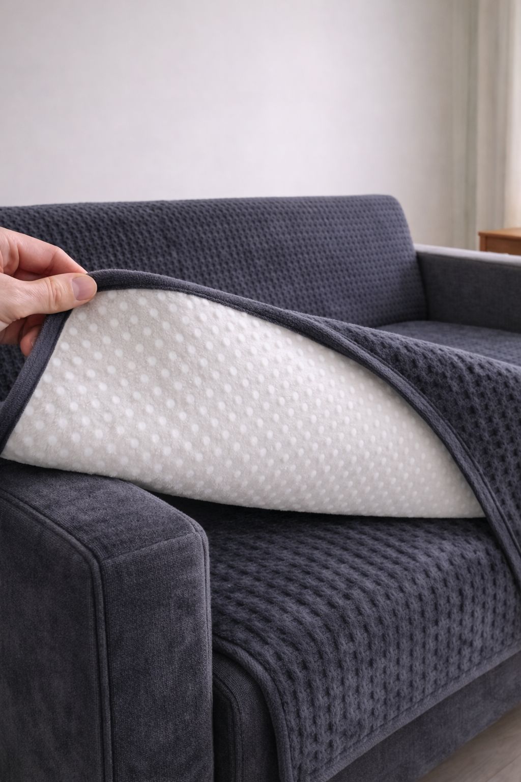 Koltuk Örtüsü | Kaydırmaz Sünger Tabanlı 170x210 Cm Antrasit