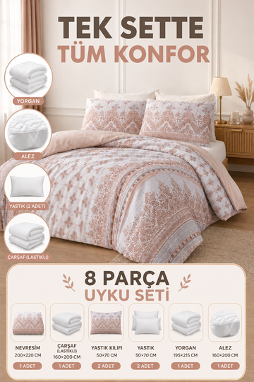Kristal 8 Parça Uyku Seti